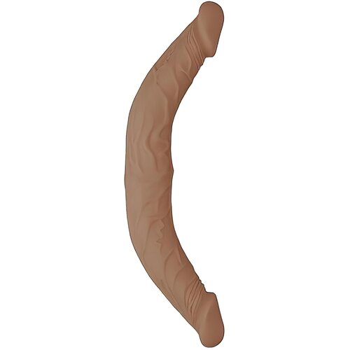 REALROCK Double Dong 14 - dupli dildo (36cm) - tamni prirodni Slike