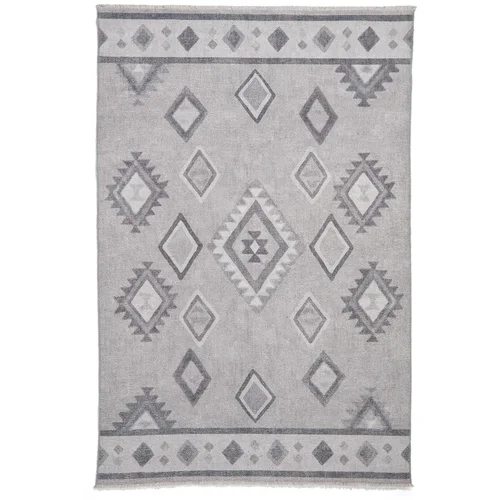 Think Rugs Sivi periv tepih od mješavine pamuka 152x230 cm Whisper –