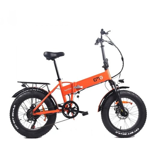 EMG Trevi Električno kolo BOMBER FAT, 20'', zložljiv, do 25km/h, do 40km, LED zaslon+LED lučke, do 150kg, oranžen - Cene