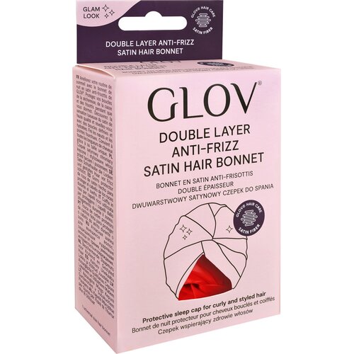 Glov Double Layer Satin Bonnet satenski turban Red 1 kom Cijene