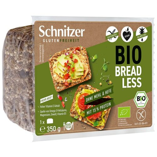 SCHNITZER GLUTEN FREE organski hleb bez glutena bez brašna i kvasca - 350 g. Slike