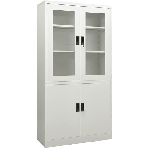  Uredski ormarić svjetlosivi 90 x 40 x 180 cm čelični Cijene