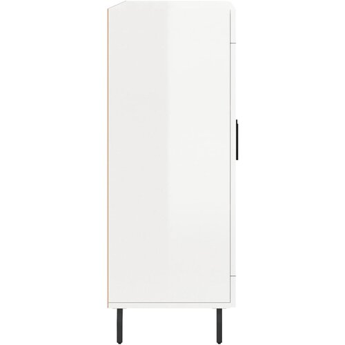  Komoda sjajna bijela 69,5x34x90 cm od konstruiranog drva Slike