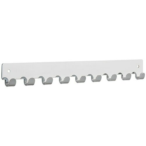SIRO Zidna lajsna s kukicama (D x V: 366 x 41 mm, Broj kuka: 9 Kom., Kromirano) Cene