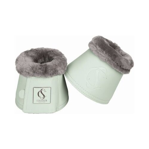 ESKADRON Skakalni zvonci za kopita SOFTSLATE FAUXFUR, powder green - S Slike