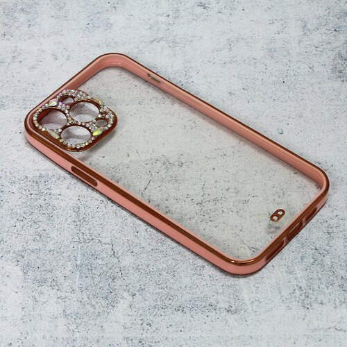 Maska cirkon camera za iphone 13 pro max 6.7 roze Slike