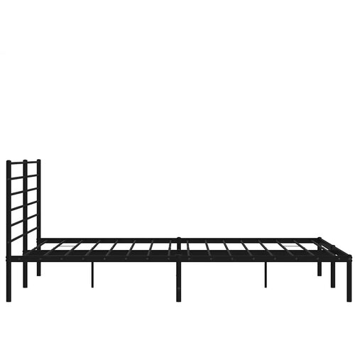  Metalni okvir za krevet s uzglavljem crni 193x203 cm Slike