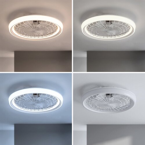 Brilagi LED prigu&amp;scaron;iva plafonski ventilator LED/40W/230V prečnika 48 cm bela + daljinski upravljač Slike