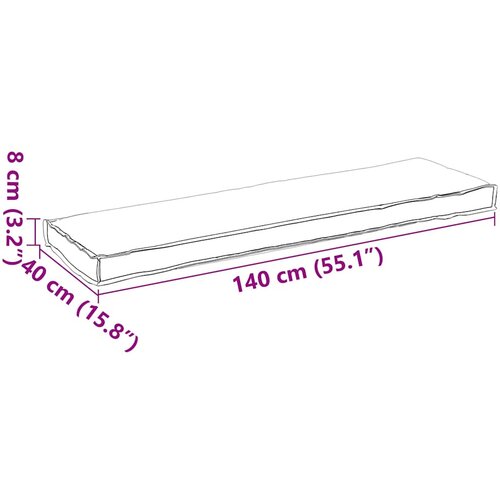  Jastuk Siva 140 x 40 x 8 cm Oxford tkanina Slike