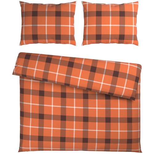 Esposa POSTELJNINA TERNET 200/200 cm flanela rjava, oranžna Slike