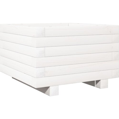 Maison Chic Vrtno cvetlično korito - Cvetlični Lonec belo 40x40x26,5 cm trdna borovina, (21789640) Cene