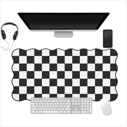 INF Velika podloga za mi&scaron;ko 40cm x 90cm s kockastim vzorcem Black&White, (5000562241) Cene