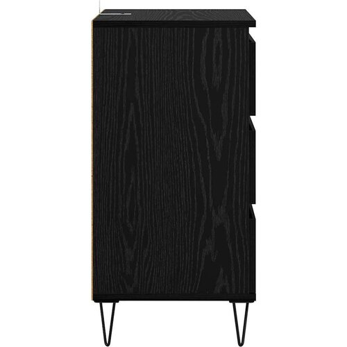  Kreveta Crni hrast 40 x 35 x 70 cm Obrađeno drvo i čelik Slike