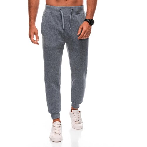 Edoti Men's BASIC uniform sweatpants joggers - grey melange Cene