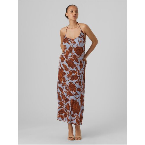 AWARE by VERO MODA Brown-Blue Women Patterned MaxiDresses Fatal - Women Cene