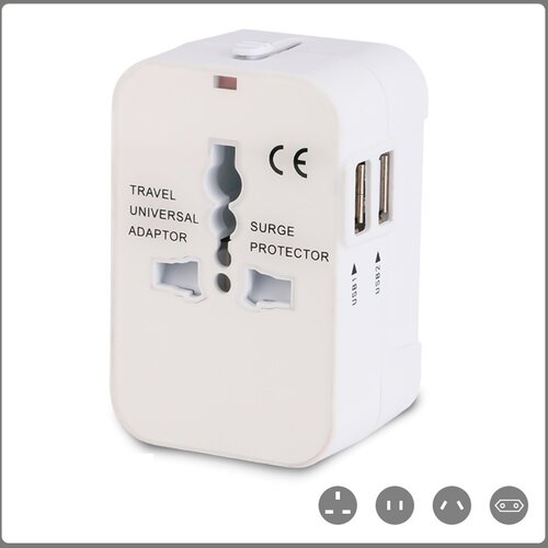 Dardanar Vse v enem potovalni napajalnik AC Power Plug stenski polnilnik z dvojnimi vrati USB za polnjenje Univerzalno, (21198825) Cene