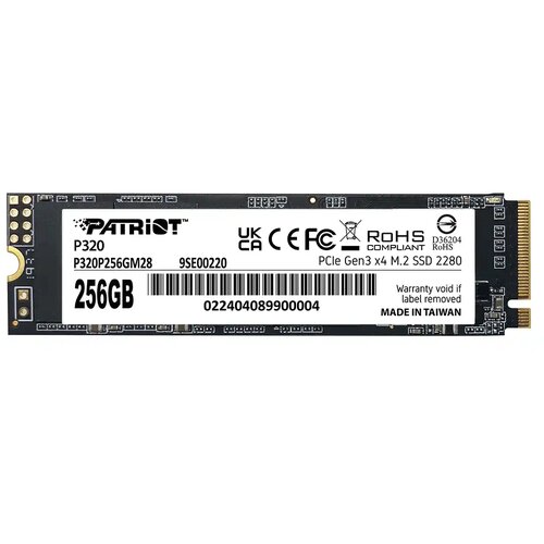 SSD M.2 NVMe 256GB Patriot P320 2200MBs/1200MBs P320P256GM28 Cene