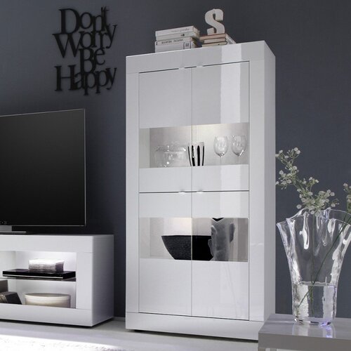 LC Mobili Moderna vitrina z 4 vrati, 162 cm vi�ine - BASIC 209015-06 Cene
