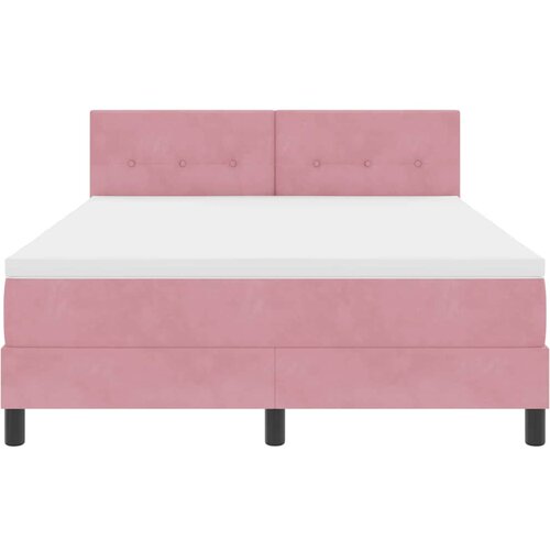  LED Box Spring Krevet s madracem Ružičasta 160 x 200 cm Bar&amp;scaron;un Slike