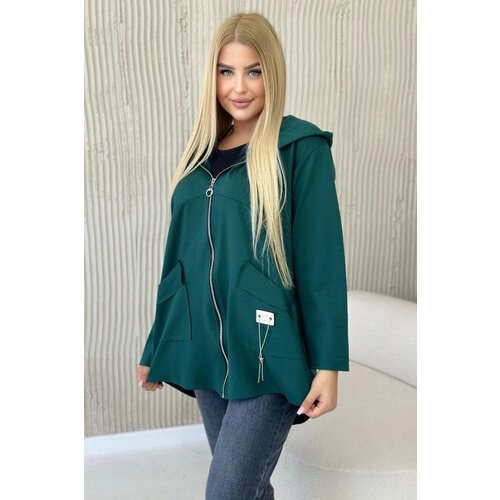 Kesi Punto Milano winter hoodie dark green Slike