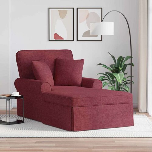  Ležaljka s suknjom Vinska crvena 91 x 157 x 91 cm tkanina Cijene