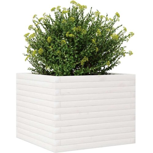  Vrtna sadilica bijela 60x60x45 5 cm od masivne borovine Slike