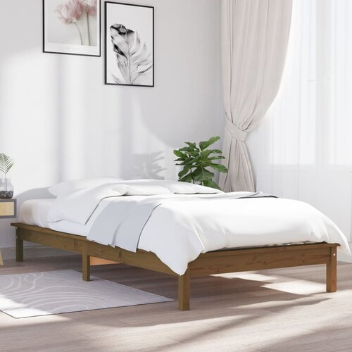  Okvir za krevet boja meda od borovine 90 x 190 cm mali Cene
