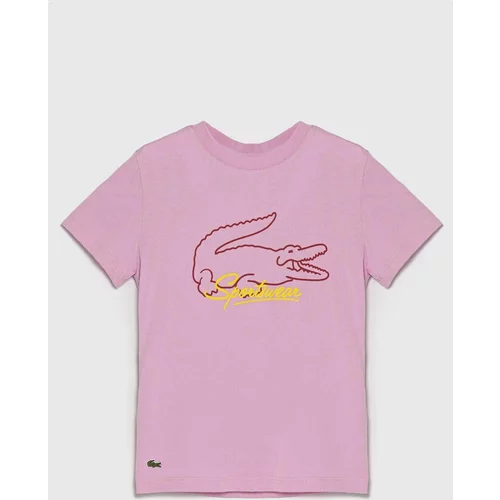 Lacoste Dječja pamučna majica kratkih rukava boja: ružičasta
