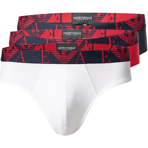 Ea7 Emporio Armani Spodnje hlače 3 PACK BRIEF 111734 4F715 Rdeča Cene