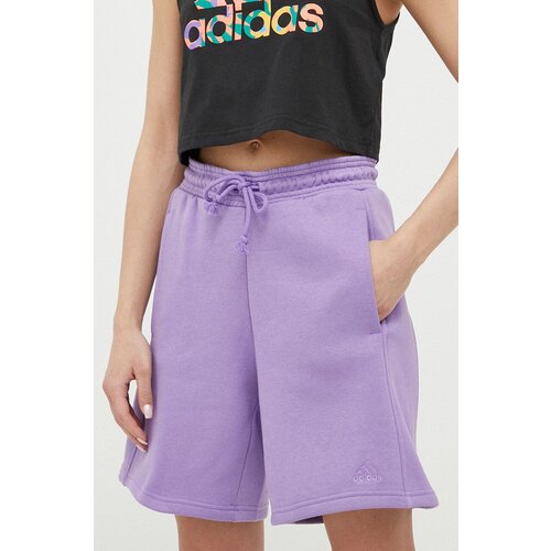 Adidas Kratke hlače ženski, vijolična barva Slike
