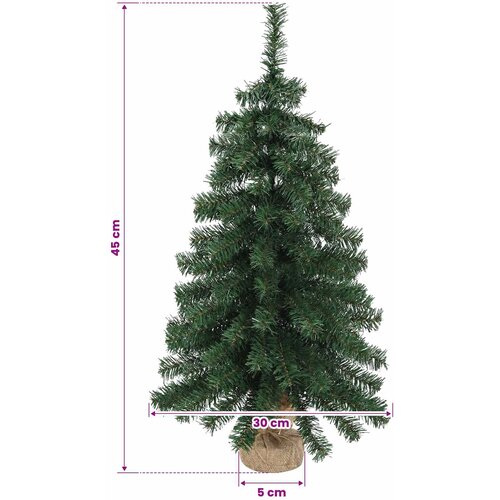 Mini božićno drvce 45 cm PVC Zelena Slike