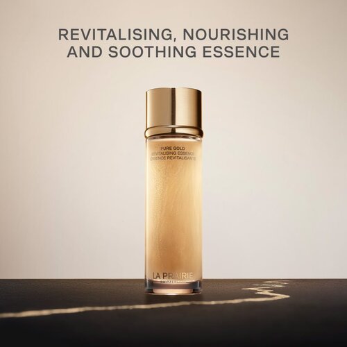 La Prairie Pure Gold Revitalising Essence obnovitvena esenca za obraz s pomirjajočim učinkom 130 ml Slike