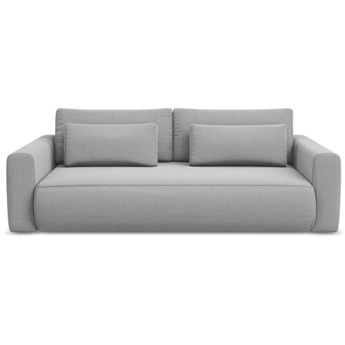 Makamii Svijetlo siva baršunasti sklopiva/s prostorom za odlaganje sofa 238 cm Kapua – Cene