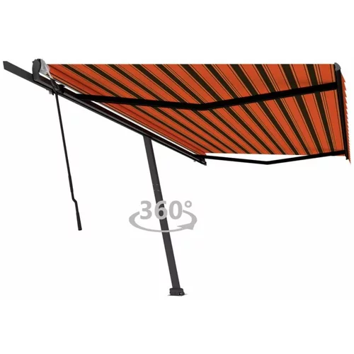  Samostojeća tenda ručno uvlačenje 500 x 300 cm narančasto-smeđa