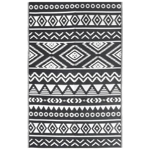 vidaXL Zunanja preproga črna 140x200 cm PP, (21027404) Cene