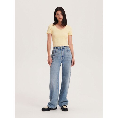 Reserved majica slim fit - rumena Cene