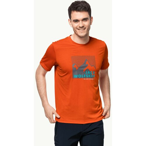 Muška Majica HIKING S/S GRAPHIC T M T-shirt - NARANDŽASTA Slike