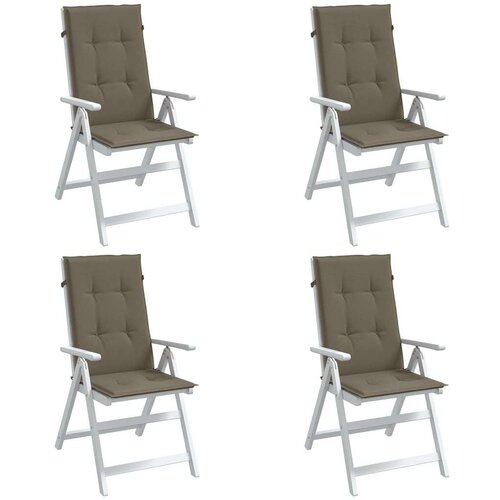  Jastuci za stolice 4 kom prošarano smeđesivi 120x50x4cm tkanina Cijene