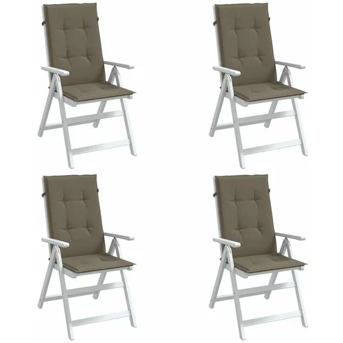  Jastuci za stolice 4 kom prošarano smeđesivi 120x50x4cm tkanina