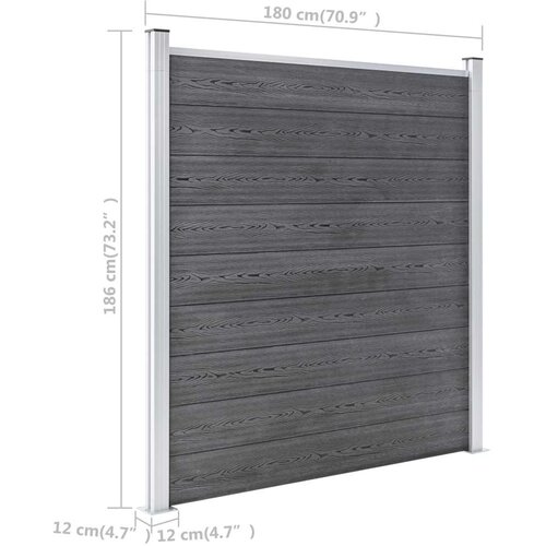 VidaXL vrtna ograda od WPC-a 1045 x 186 cm siva Slike