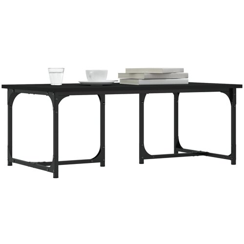  Stolić za kavu crni 90x50x35 cm od konstruiranog drva Slike