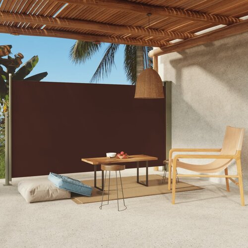 VidaXL Zložljiva stranska tenda za teraso 170x300 cm rjava Slike