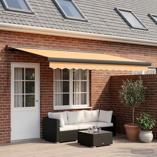  Povlačivi tende Pijesak 400 &times; 300 cm Platno i Aluminij Cijene