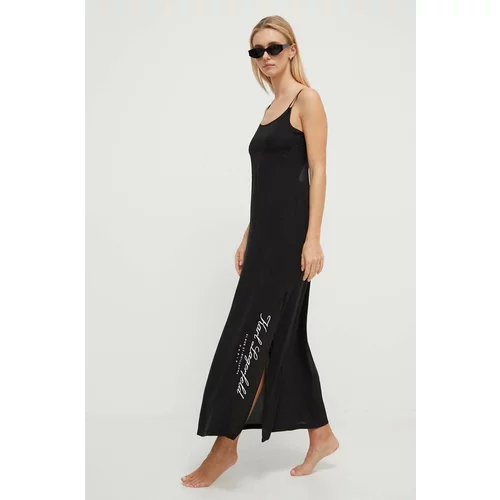 Karl Lagerfeld Obleka za na plažo črna barva