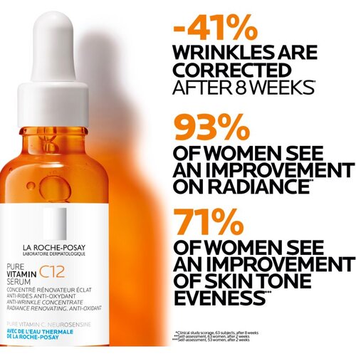 LAROCHE-POSAY Pure Vitamin C posvjetljujući serum s vitaminom C protiv bora 30 ml Slike