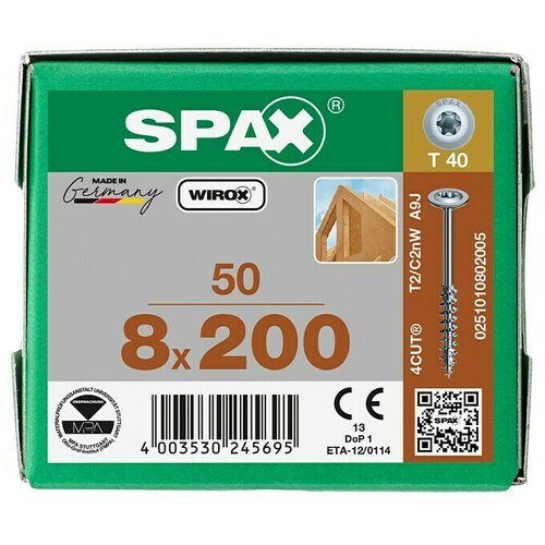 SPAX Vijak s krožnikasto glavo HI.FORCE (Ø x Do: 8 x 200 mm, Površina WIROX, T-Star plus, 50 kos) Cene