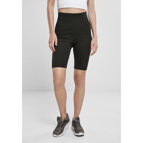 Urban Classics Women&amp;#039;s high-waisted bib shorts - black/black Slike