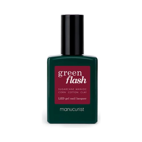Manucurist green flash gel lak za nohte red &amp;amp; bordeaux - red hibiscus Slike