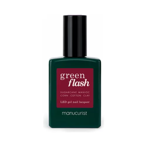 Manucurist green flash gel lak za nohte red & bordeaux - red hibiscus