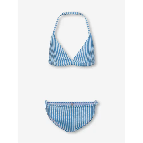 Only Blue Girly Two Piece Striped Swimwear Kitty - Girls